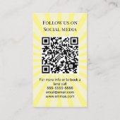 10-pins bowlingretro neon bowling alley visitekaartje (Achterkant)