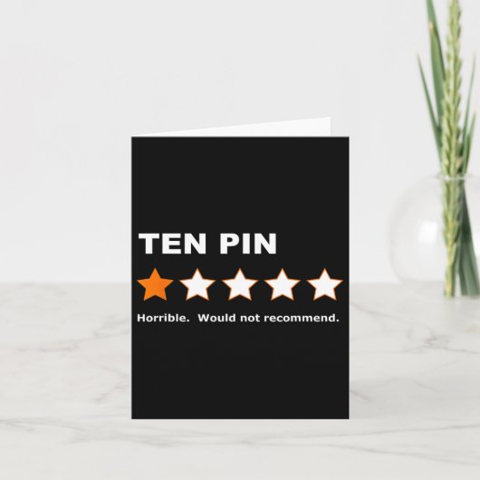 10-pins Review Funny Bowling voor Bowlers Kaart (Voorkant)