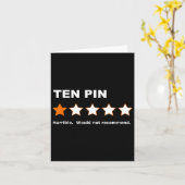 10-pins Review Funny Bowling voor Bowlers Kaart (Gele Bloem)
