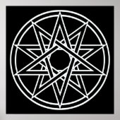 10 POINTED STAR GEOMETRIC WALL PRINT. POSTER (Voorkant)