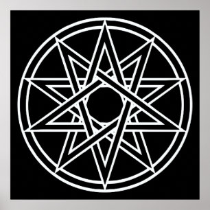 10 POINTED STAR GEOMETRIC WALL PRINT. POSTER