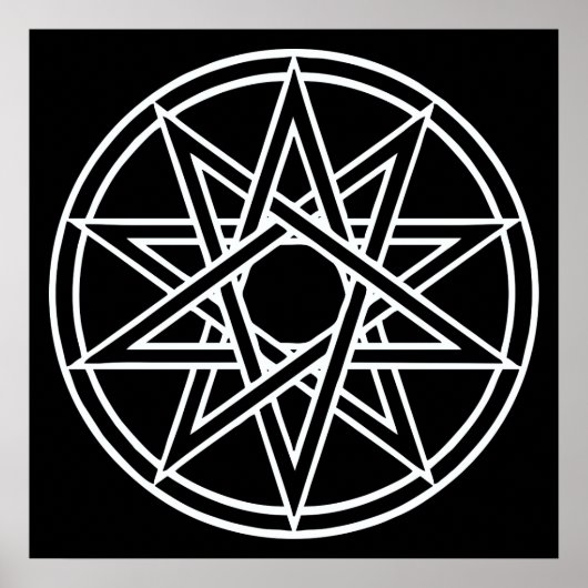 10 POINTED STAR GEOMETRIC WALL PRINT. POSTER (Voorkant)