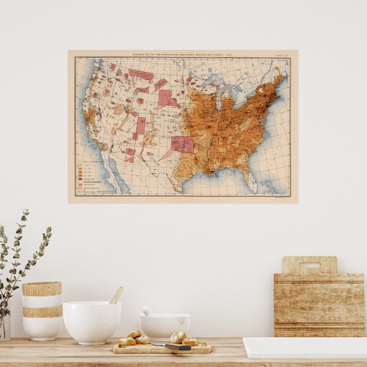 10 Populatie 1870 Poster (Keuken)