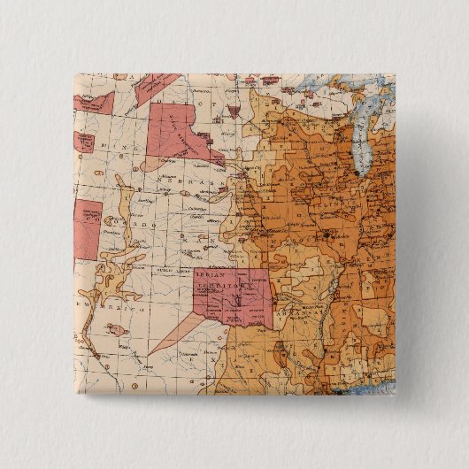 10 Populatie 1870 Vierkante Button 5,1 Cm (Voorkant)