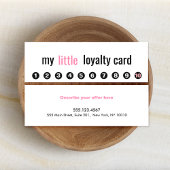 10 Punch Pink Beauty Salon Customer Loyalty Kaart