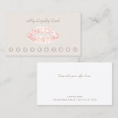 10 Punch Roze Glitter Lips Klantenloyaliteit Kaart Klantenkaartje (Voorkant / Achterkant)