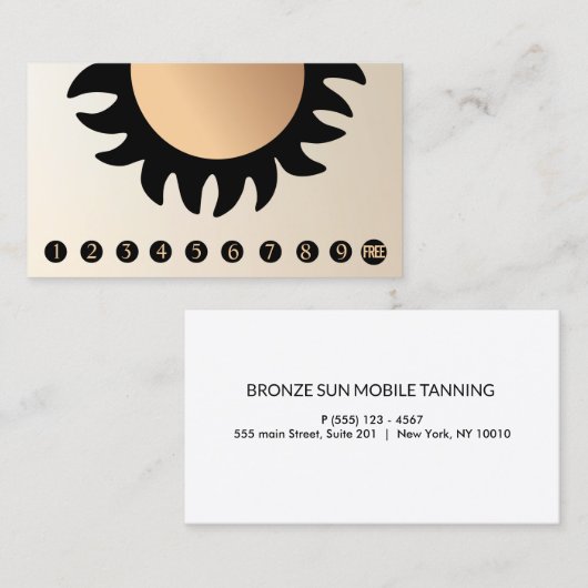 10 Punch Spray Tan Bezoek Customer Loyalty (Voorkant / Achterkant)