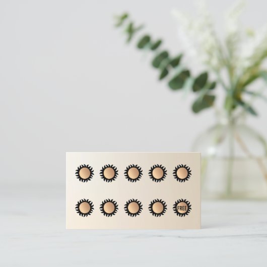 10 Punch Spray Tan Bezoek Customer Loyalty (Staand voorkant)