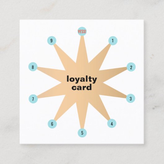 10 Punch Star Customer Loyalty Kaart (Voorkant)