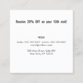 10 Punch Star Customer Loyalty Kaart (Achterkant)