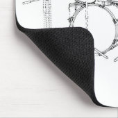 10-puntentrommelkit: zwart-wittekening: muismat (Hoek)