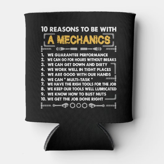 10 Reason to be a Mechanic Blikjeskoeler (Voorkant)