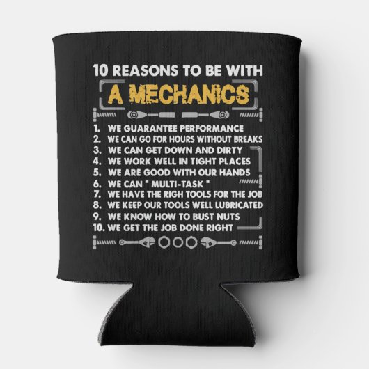10 Reason to be a Mechanic Blikjeskoeler (Achterkant)