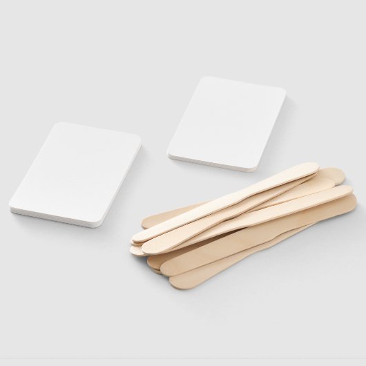 10 Rechthoek Aangepaste Gepersonaliseerde Wedding  Handwaaier (Niet-gemonteerd)