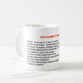 10 Redenen om getrouwd te blijven - Trouwdag jubil Koffiemok (Voorkant links)