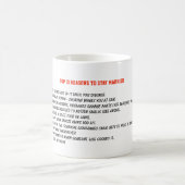 10 Redenen om getrouwd te blijven - Trouwdag jubil Koffiemok (Center)