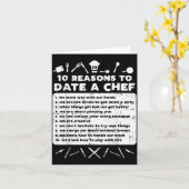 10 redenen om met een chef te daten Funny Dating C Kaart (Gele Bloem)