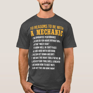 10 Redenen om met een mechanische grappige uitspra T-shirt