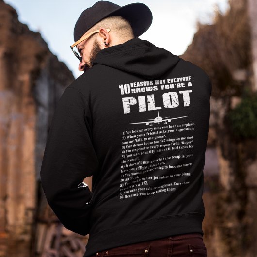 10 redenen om te weten waarom je piloot bent hoodie