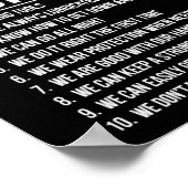 10 Redenen tot op heden Poster (Hoek)