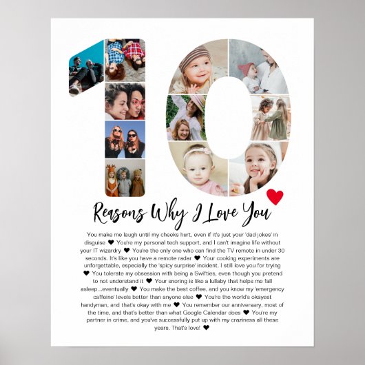 10 redenen waarom ik van je hou 10e Jubileum colla Poster (Voorkant)