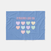 10 redenen waarom ik van je hou - 10e verjaardag c fleece deken (Voorkant (Horizontaal))