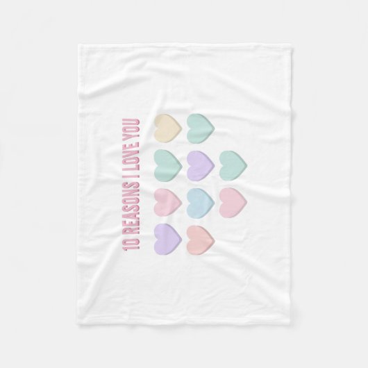 10 redenen waarom ik van je hou - 10e verjaardag c fleece deken (Voorkant)