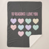 10 redenen waarom ik van je hou - 10e verjaardag c sherpa deken (Voorkant)
