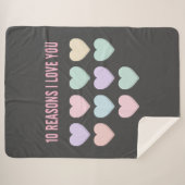 10 redenen waarom ik van je hou - 10e verjaardag c sherpa deken (Voorkant (horizontaal))