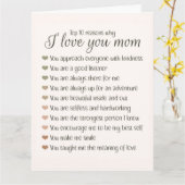 10 Redenen Waarom Ik Van Je Hou Moeder Moederdag C Kaart (Gele Bloem)