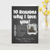 10 redenen waarom ik van je hou Moederdag verjaard Kaart (Gele Bloem)