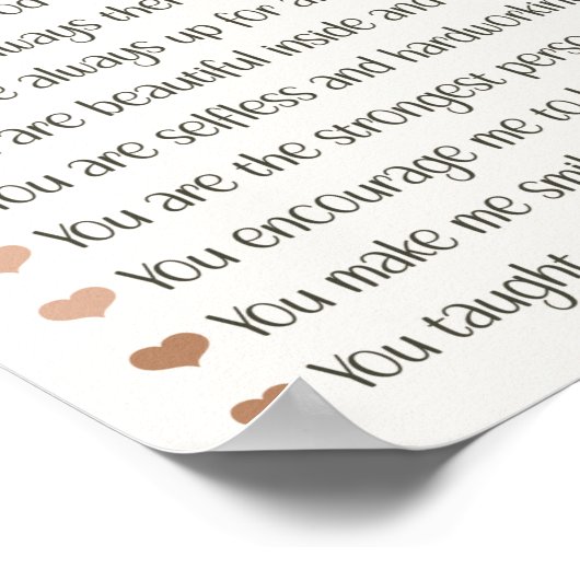 10 Redenen waarom ik van je Moederdag cadeau hou Poster (Hoek)