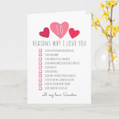 10 redenen waarom ik van kerstcadeau valentijnen h kaart (Gele Bloem)