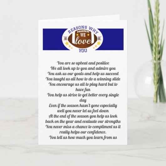 10 redenen waarom we houden van football Fan Sport Kaart (Voorkant)