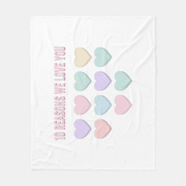 10 redenen waarom we van je houden - 10e verjaarda fleece deken