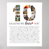 10 redenen waarom we van je houden huwelijksjubile poster (Voorkant)