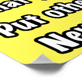 10 Regels voor het leven (geel) Poster (Hoek)