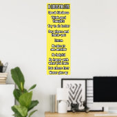 10 Regels voor het leven (geel) Poster (Thuiskantoor)