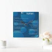 10 Regels voor het menselijk zijn Vierkante Klok (Huis)