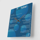 10 Regels voor het menselijk zijn Vierkante Klok (Hoek)