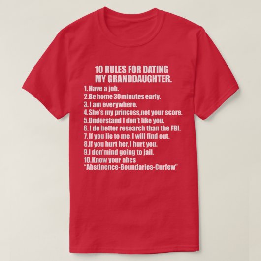 10 Regels voor het overbeschermen van mijn kleindo T-shirt (Design voorkant)