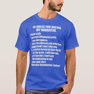 10 Regels voor mijn dochter overbeschermende vader T-shirt