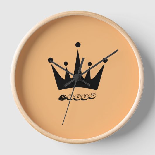 10 Ronde Wandklok met Natuurlijk Houten Lijst (Voorkant)