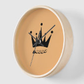 10 Ronde Wandklok met Natuurlijk Houten Lijst (Hoek)