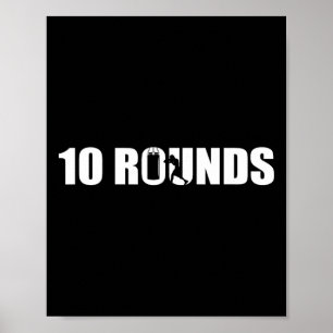 10 Rondes - Boksliefhebber Gymbokser Kickboksen Ki Poster