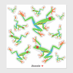 10 Rood-ogen kikkervel Sticker