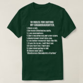 10 Rules Dating My Granddaughter Tee Overprotectiv T-shirt (Design voorkant)