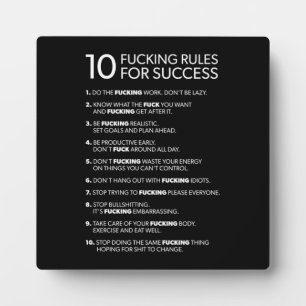 10 Rules For Success - Motivational Fotoplaat