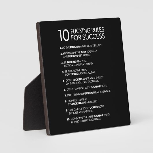 10 Rules For Success - Motivational Fotoplaat (Voorkant)