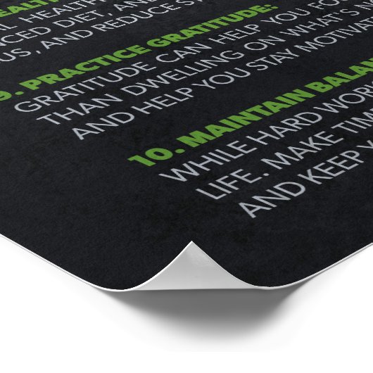 10 Rules For Success - Motivational Poster (Hoek)